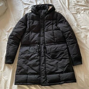 Zara black longline winter parka men’s size medium